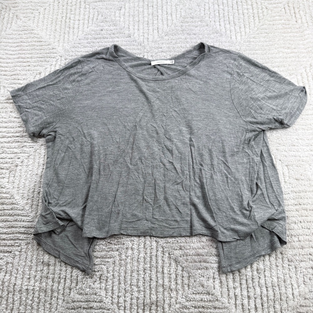 Talula Top Women Medium Grey Casual Relaxed Minimalist Capsule Basics Aritzia